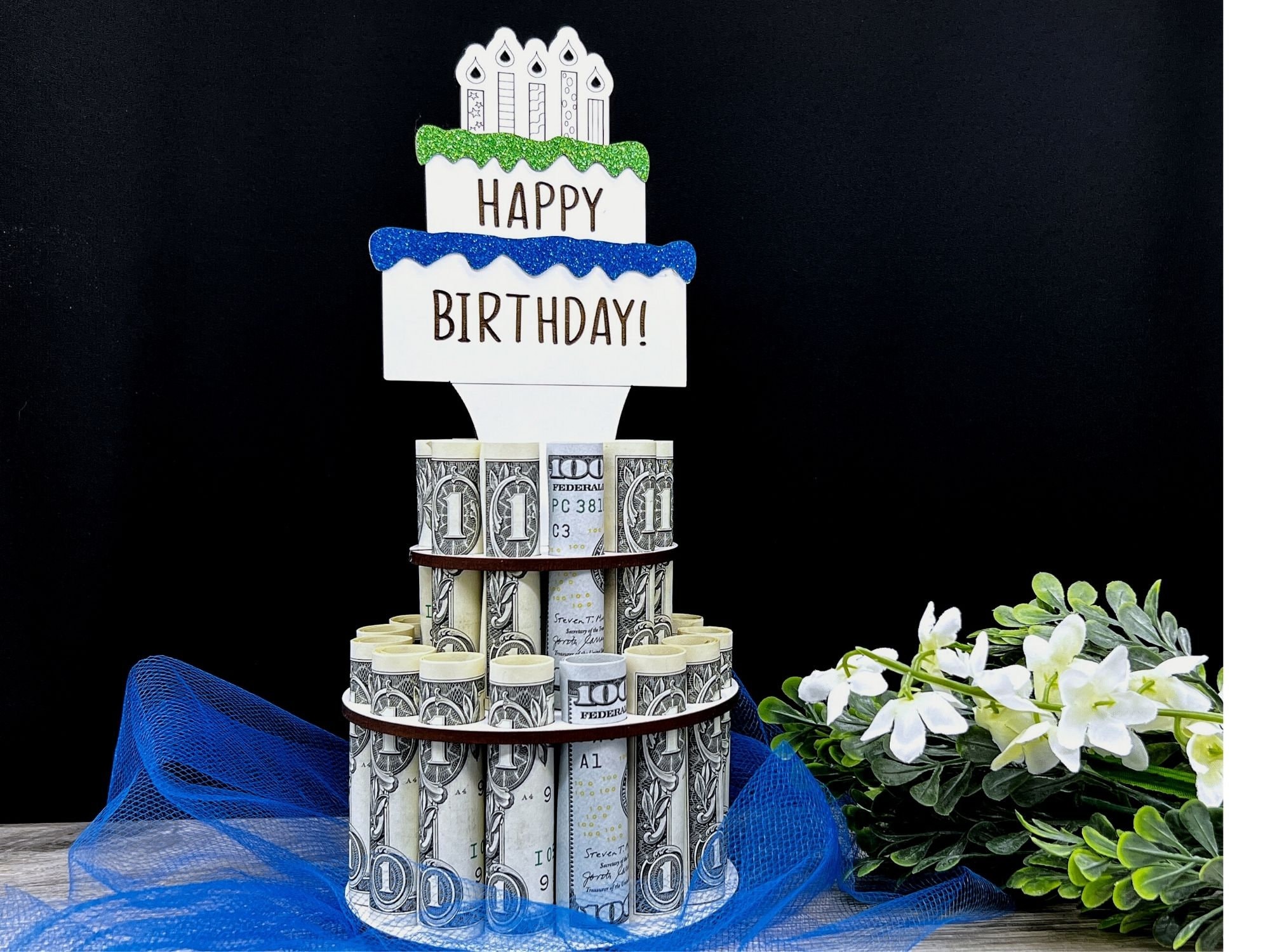 Money Cake Stand Fun Birthday Gift For Giving Cash Women Men