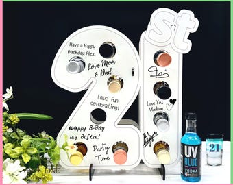 Funny 21st Birthday Liquor Shot Holder: Party Decoration