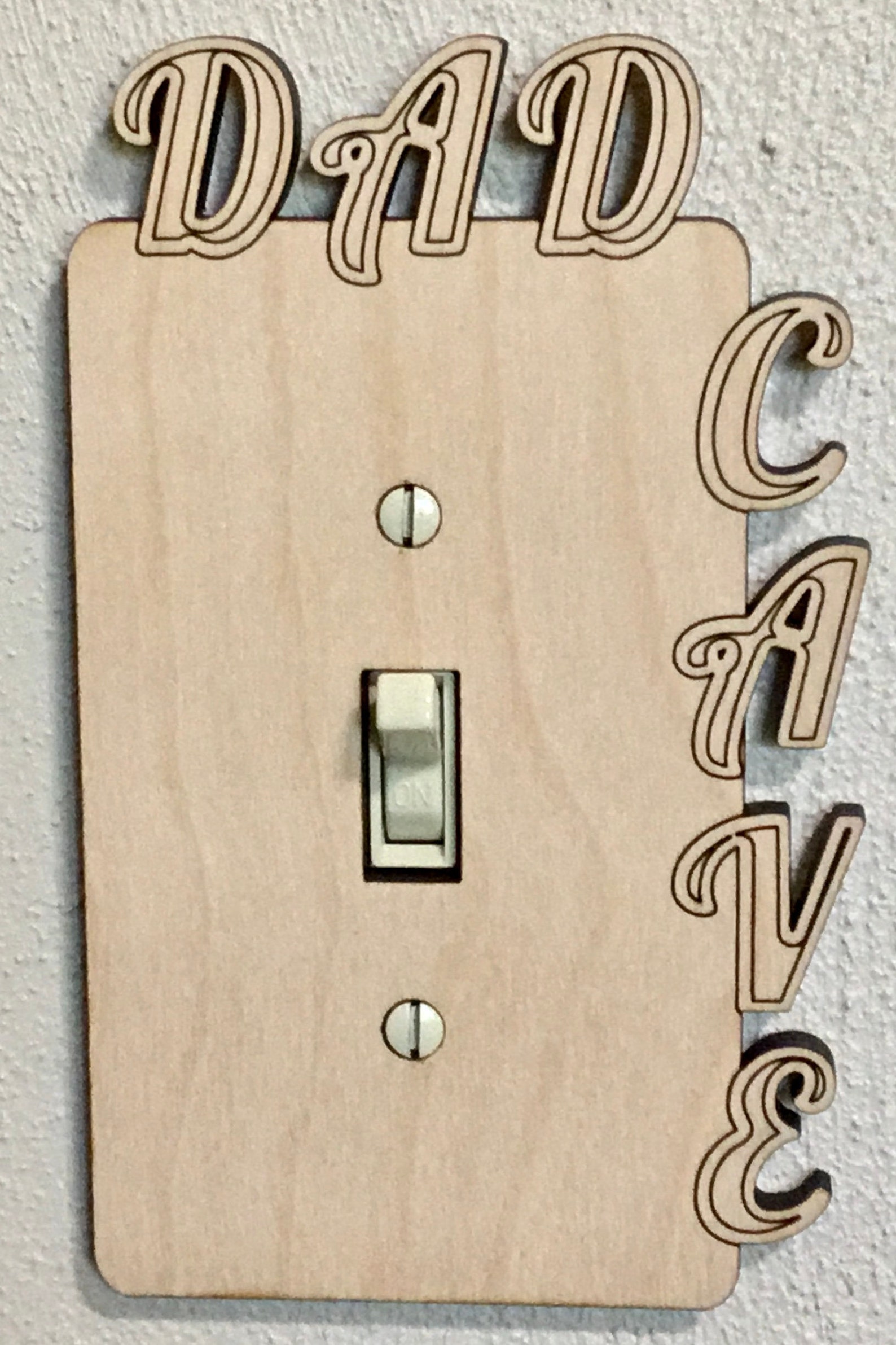 Man Cave Light Switch Cover SVG Laser File Dad Cave Switch Etsy