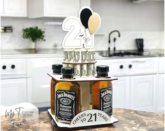 21st Birthday Money and Whiskey Caddy, Gift for Guys Turning 21, Gift for Him