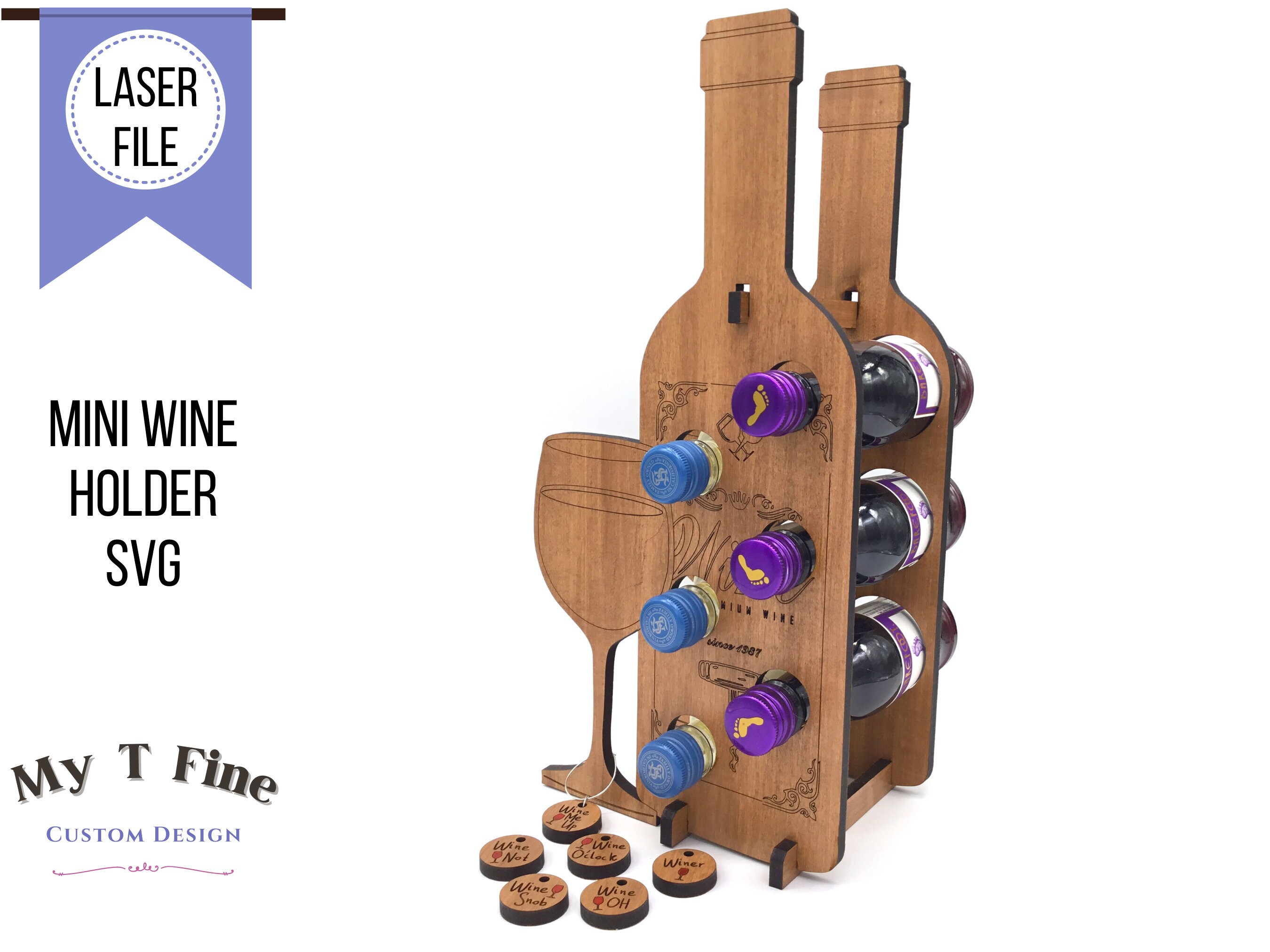 Download Wine Rack Laser Cut File Glowforge Svg Laser File Includes 6 Etsy