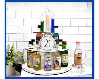21st Birthday Alcohol Bottle Shot Cake, Gift for Him, 21 Birthday Boyfriend Gift, 21st Birthday Party Decor