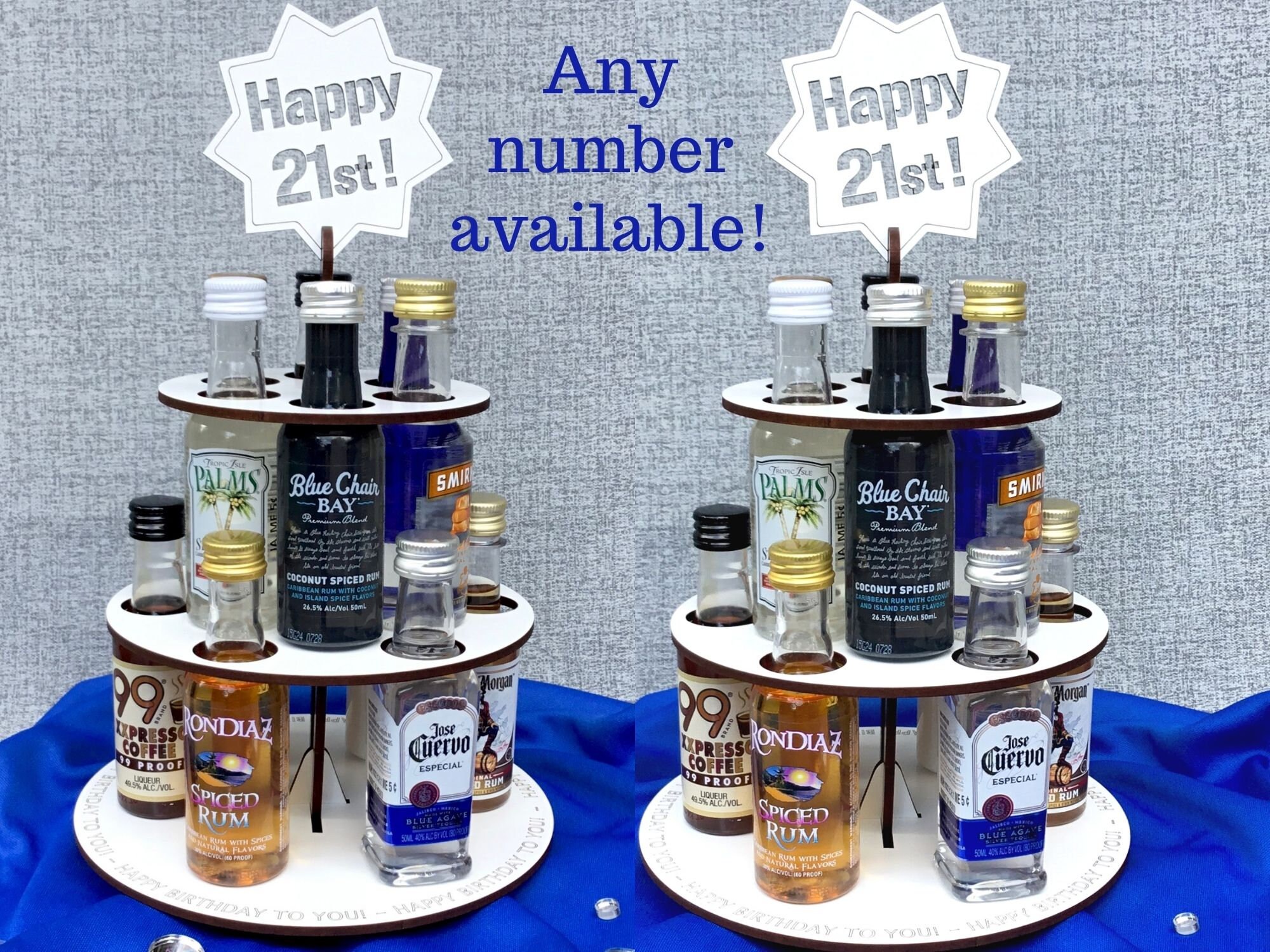 Mini Liquor Shot Cake Kit With Custom Cake Topper 21st - Etsy Finland