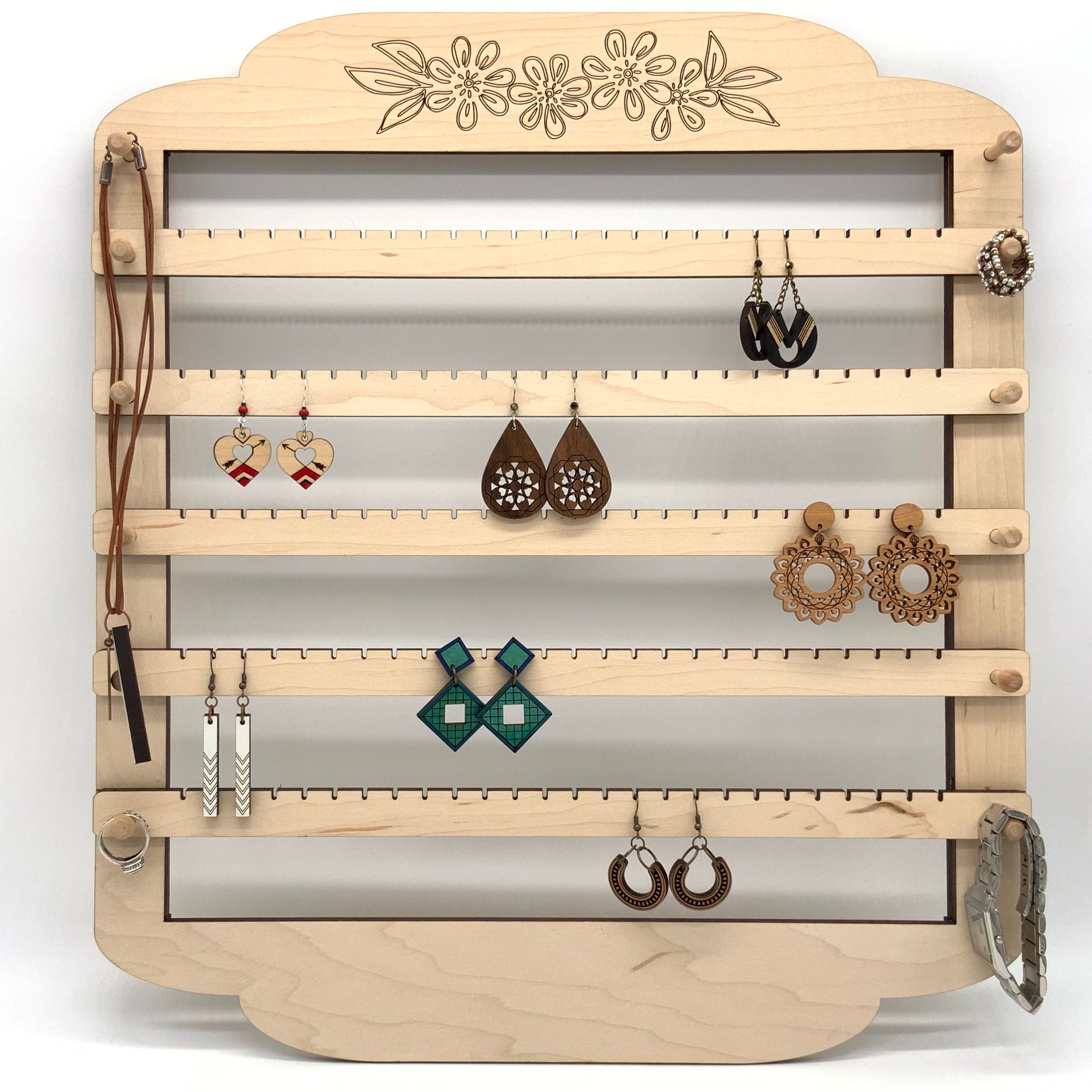 Wall Earring Holder SVG Jewelry Holder Laser Cut Plans Etsy New Zealand