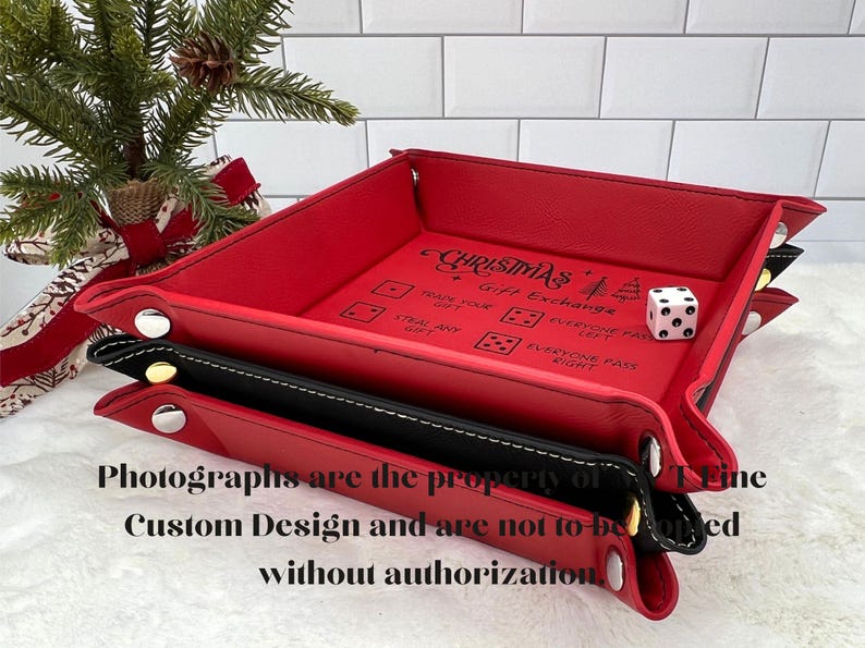 Christmas Dice Tray for Gift Exchange Games, Roll the Dice Christmas