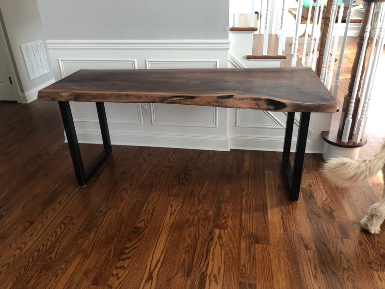 Live edge desk walnut office desk custom | Etsy