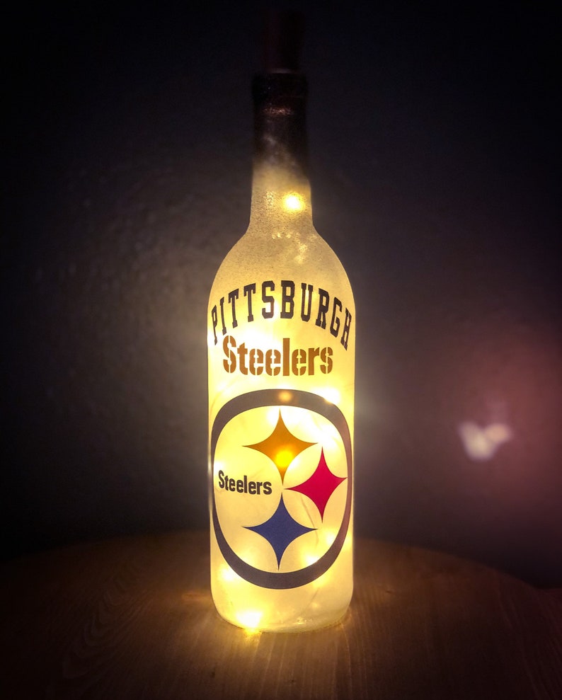 Steelers Light Up Wine Bottle image 4