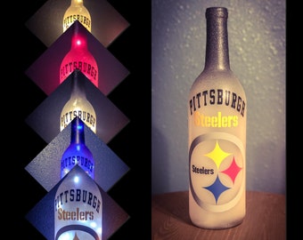 Steelers Light Up Wine Bottle