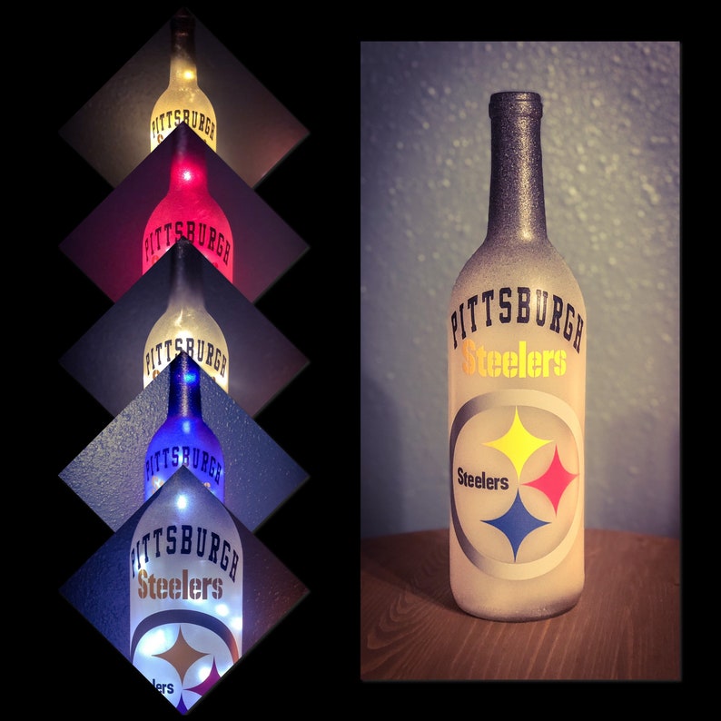 Steelers Light Up Wine Bottle image 1