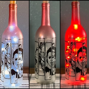 Halloween Group Light Up Wine Bottle