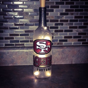 49ers Light up wine bottle
