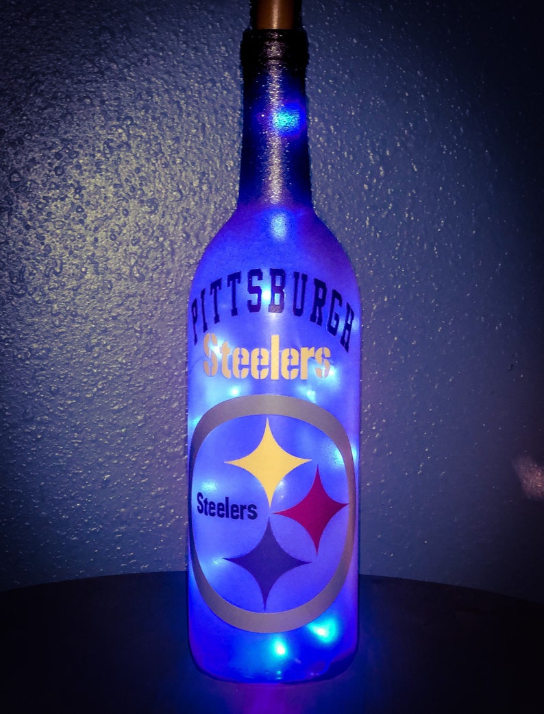 Steelers Light Up Wine Bottle image 6