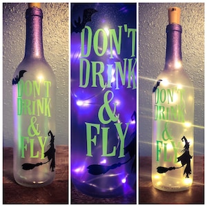 Don't Drink And Fly-light up wine bottle