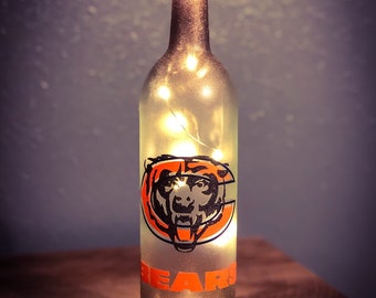 Chicago Bears light up wine bottle
