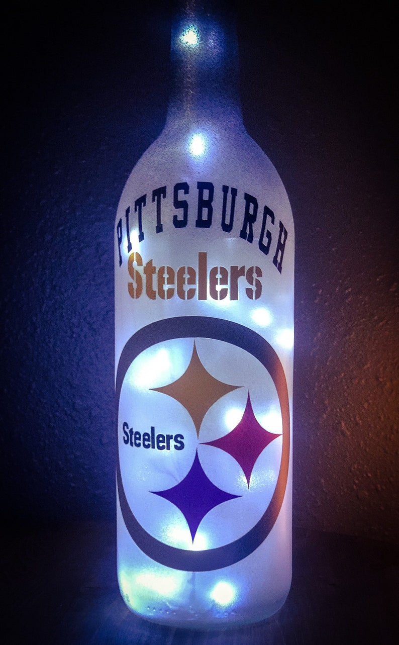 Steelers Light Up Wine Bottle image 5