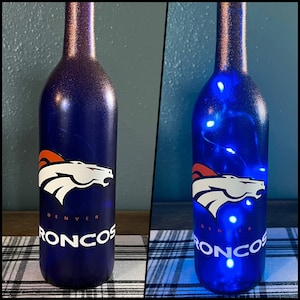 Broncos Light Up Wine Bottle