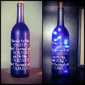 Here’s to the night... Blue light up wine bottle