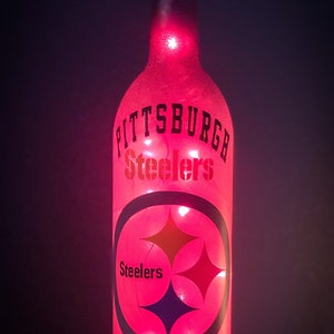 Steelers Light Up Wine Bottle image 7