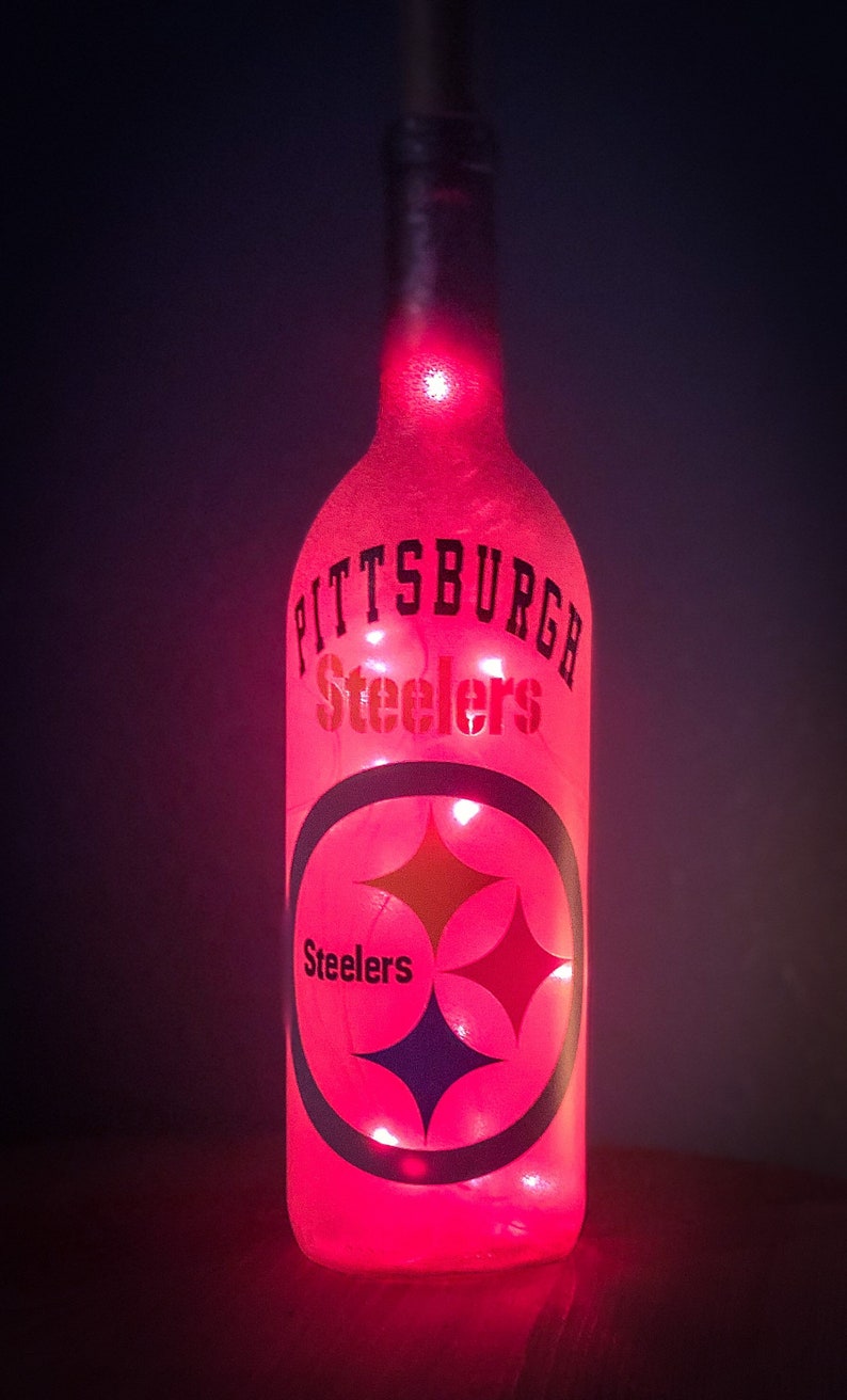 Steelers Light Up Wine Bottle image 7