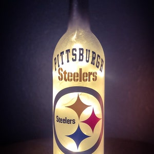 Steelers Light Up Wine Bottle image 3