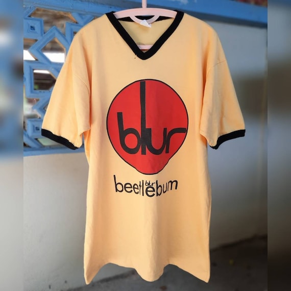 Vintage 90's British Band BLUR "Beetlebum" Ring T… - image 1