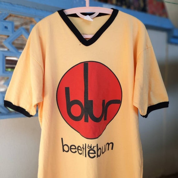 Vintage 90's British Band BLUR "Beetlebum" Ring T… - image 2