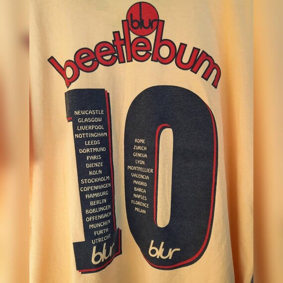 Vintage 90's British Band BLUR "Beetlebum" Ring T… - image 8