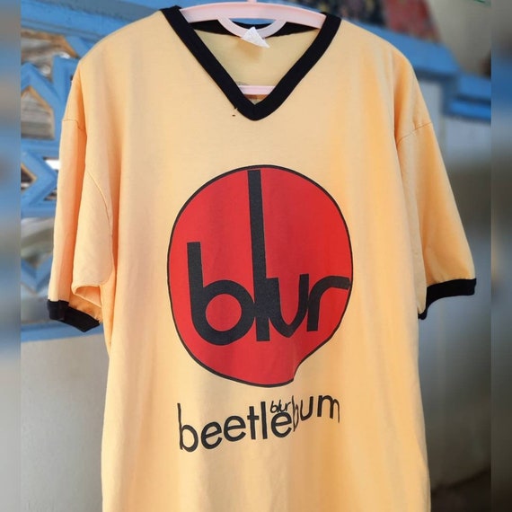Vintage 90's British Band BLUR "Beetlebum" Ring T… - image 3