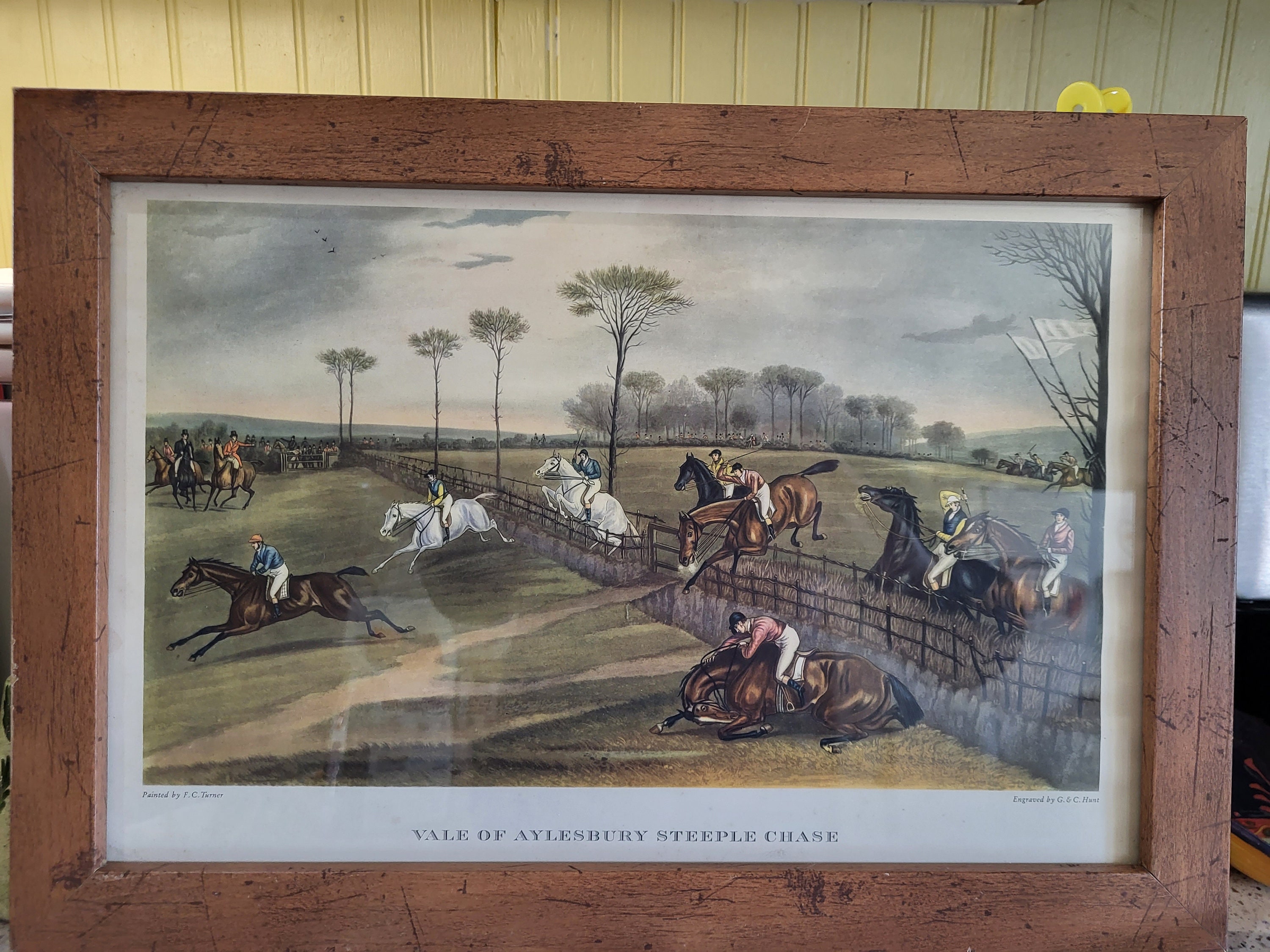 海外紙物　VTG Horse Tram チケット　used 5種　ロール売り Vale of Aylesbury Steeple Chase by F.C. Turner, Engraving