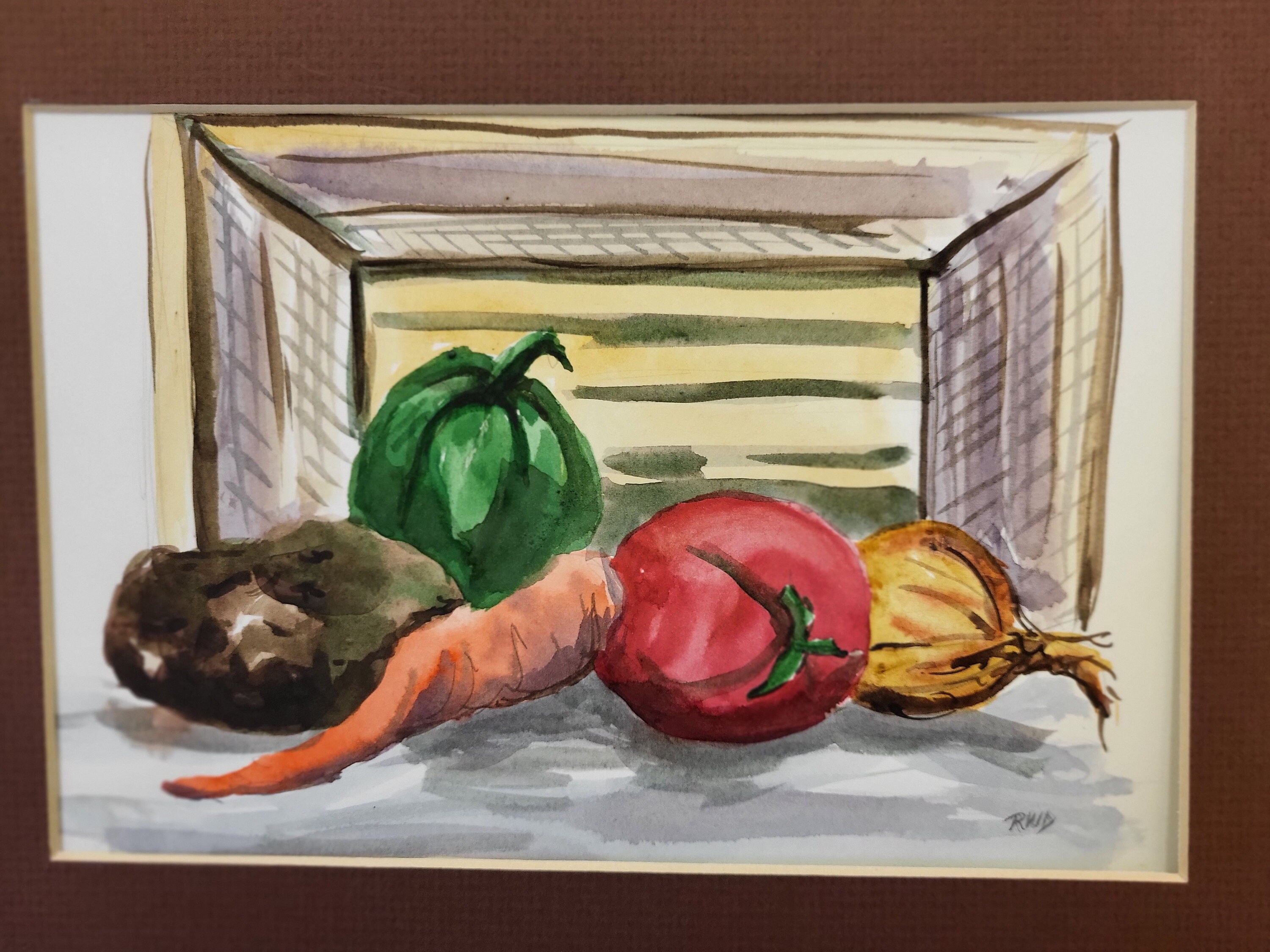 Vegetable Watercolor Painting, Wall Art, Garden Veggies Painting ...