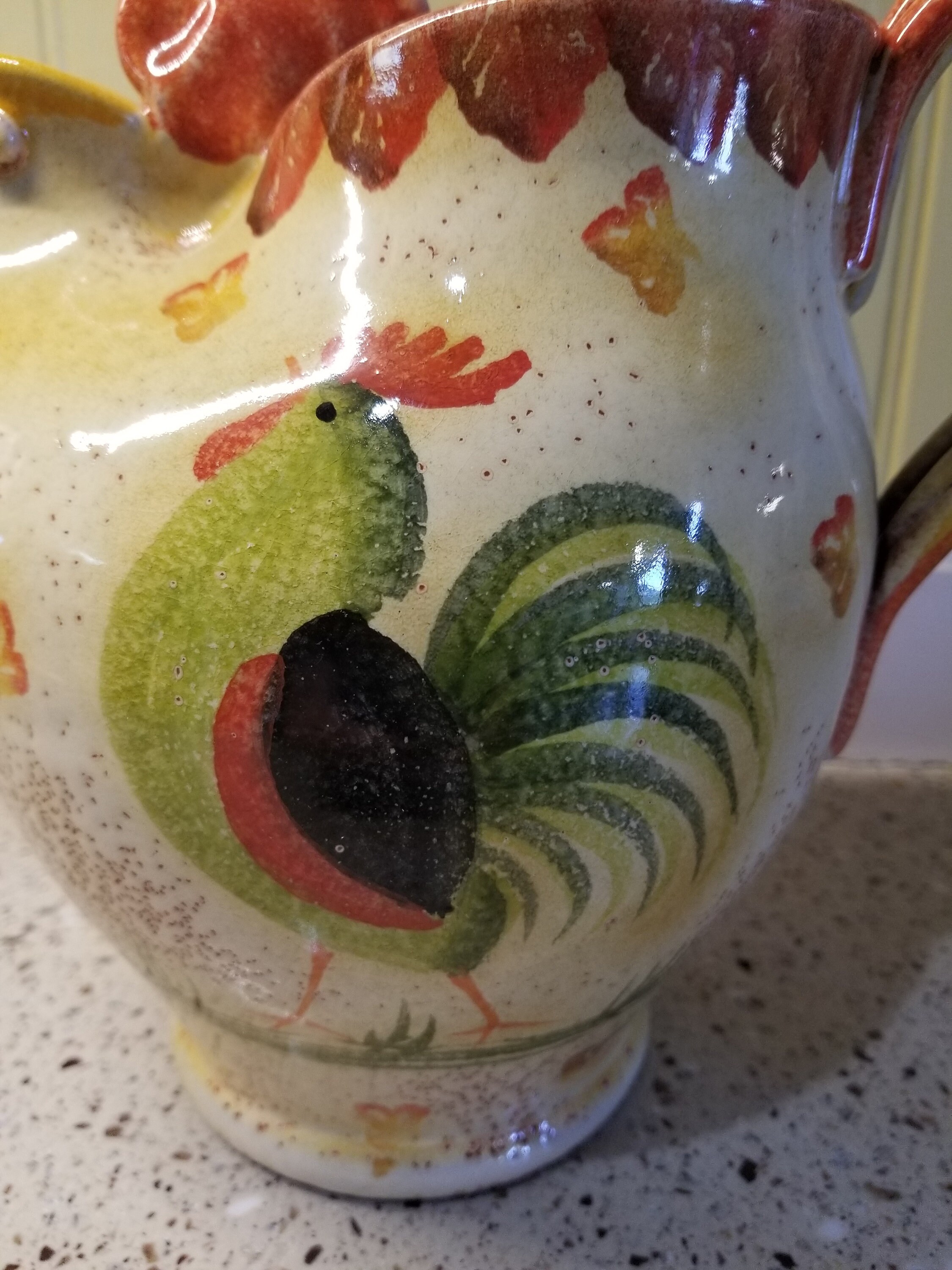 Rooster Pitcher, Vase, Pot, Modigliani Rooster, Chicken, Pitcher