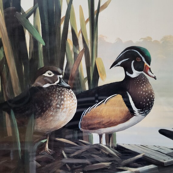 Leo Stan's Hand Signed Autumn Air, Duck Print, Lithograph, Antique