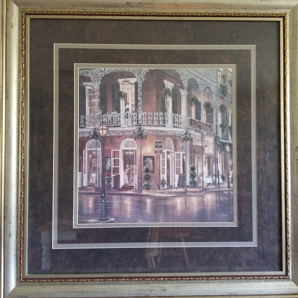 Print Jazz du Jour "The LaBranche House" New Orleans, Betsy Brown, jazz music, French Quarter, Louisiana