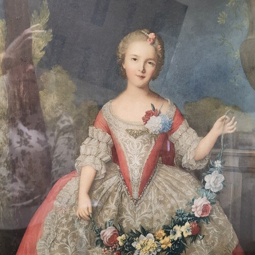 Print Antique Portrait Of Madame Louise Epoque, 19th Century, French School 1900, shops Jean Marc Nattier, painting at Palace of Versailles