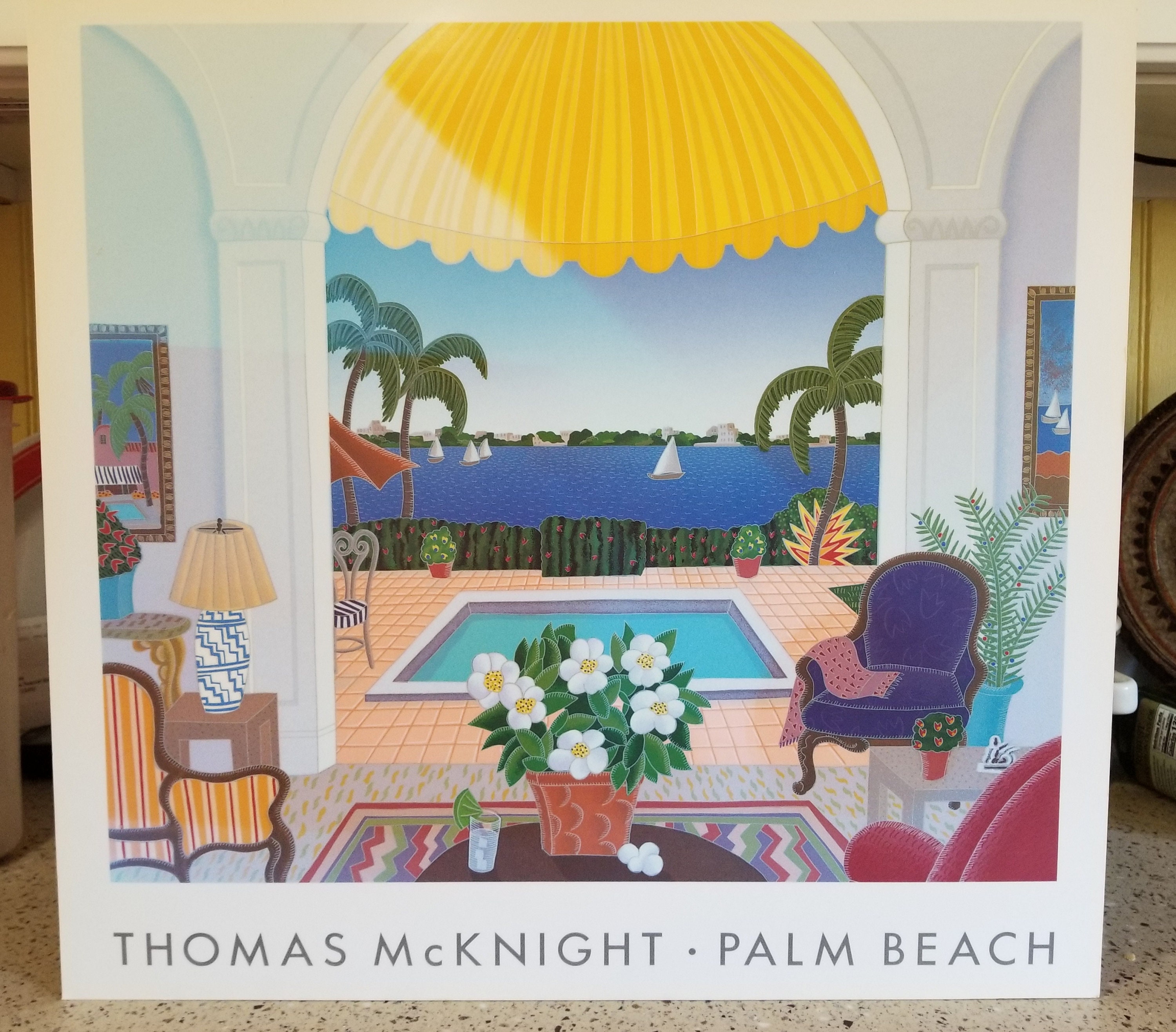 Thomas Mcknight Palm Beach Framed Print, Box Frame, Post