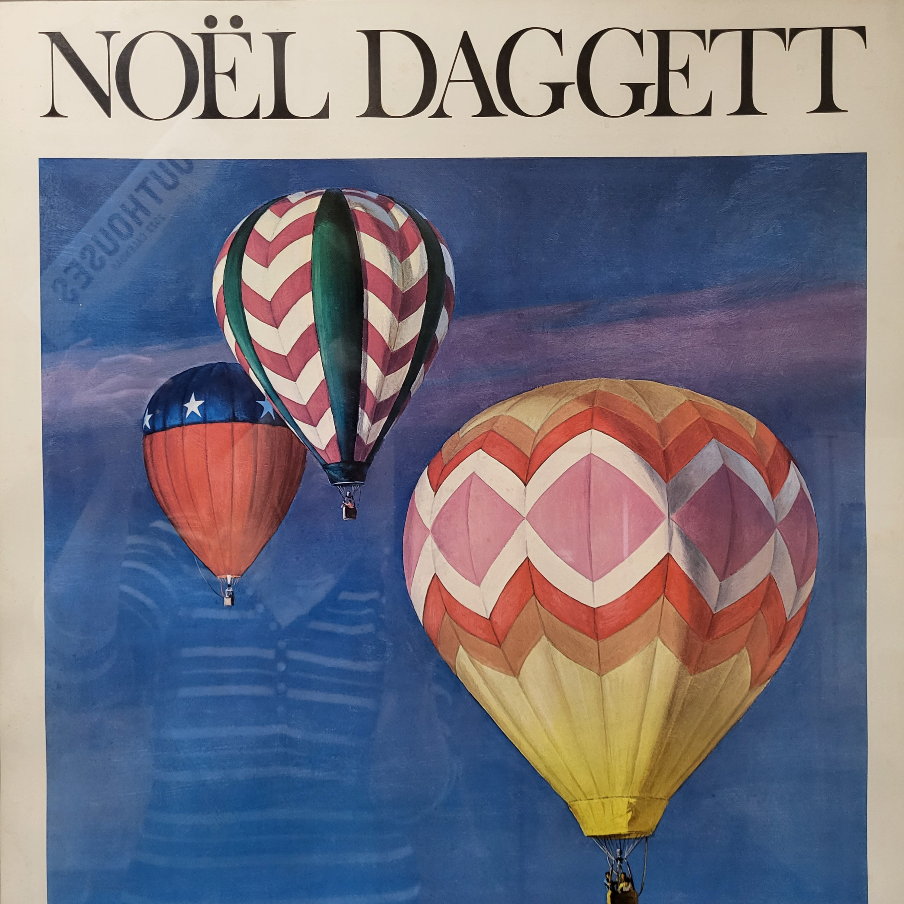 Noel Daggett Air Balloons Lithograph, Antique Litho Print HOT AIR