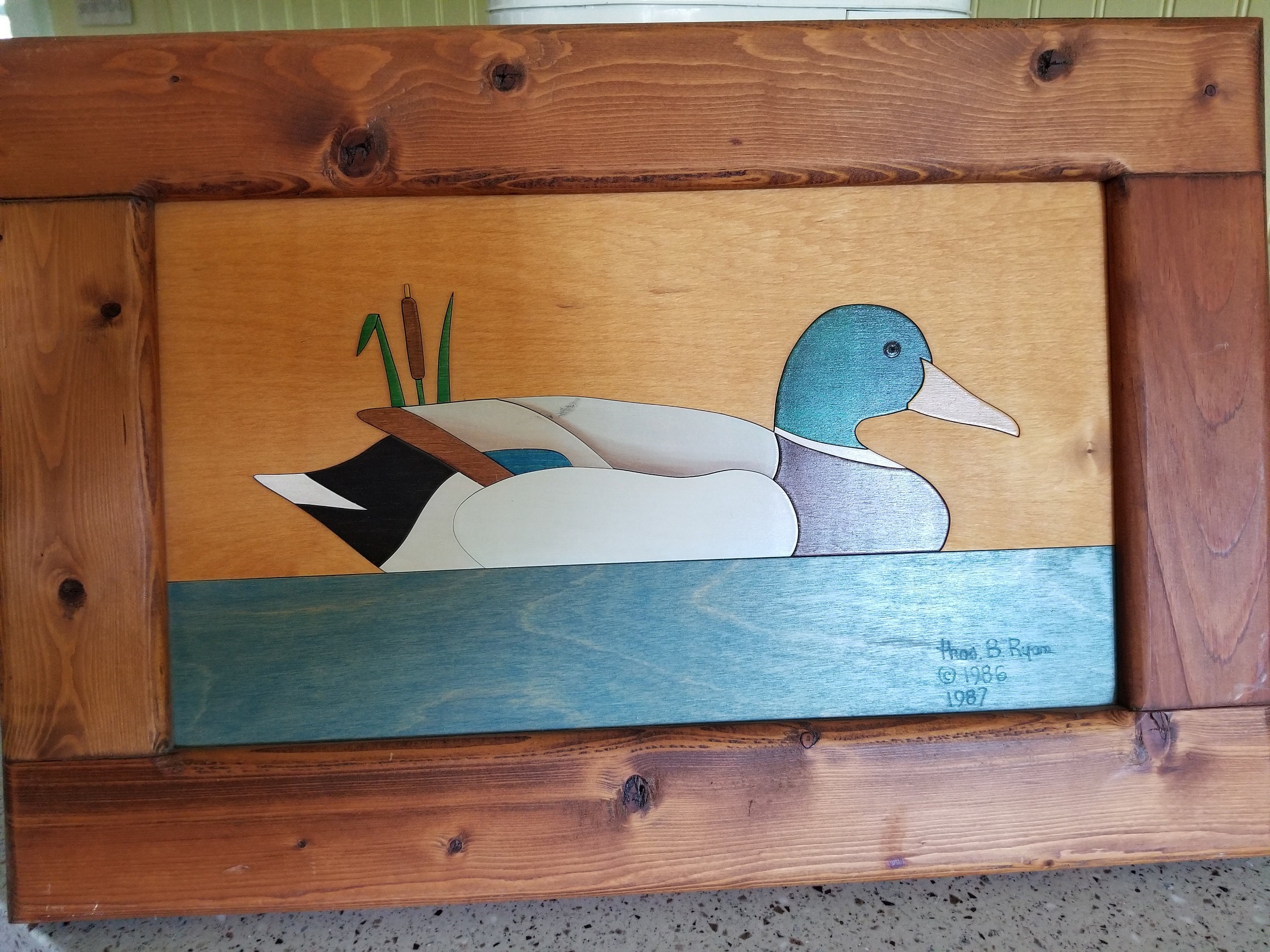 Wooden carved Wall Decor Vintage crafted Mallard Duck Wood Etsy