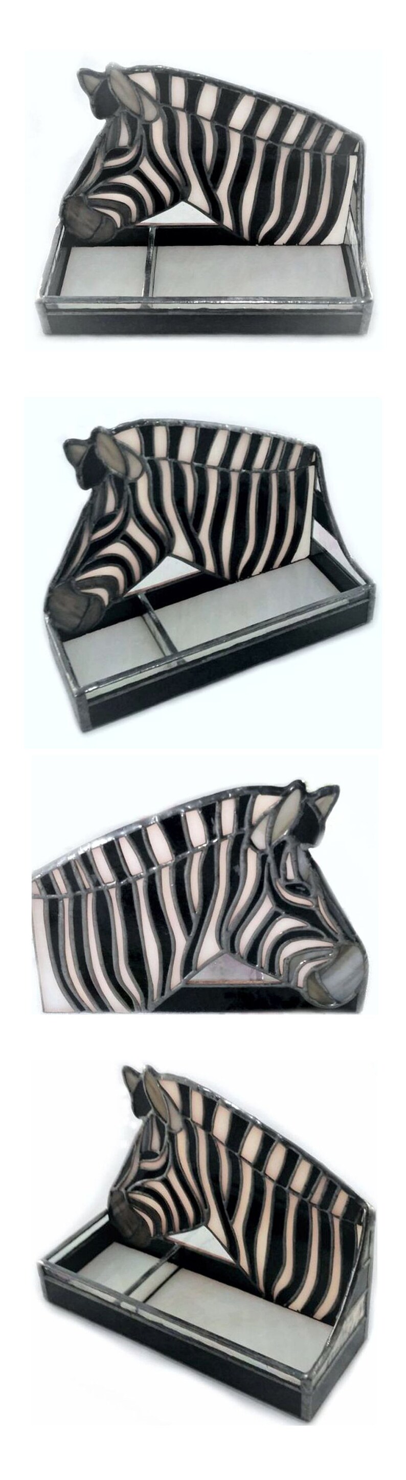 Stained Glass Business Card Holder Paper Clip Holder Etsy