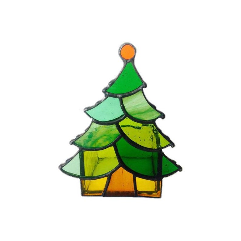 Stained Glass Candle Holder Christmas Tree Tealight Holder Etsy