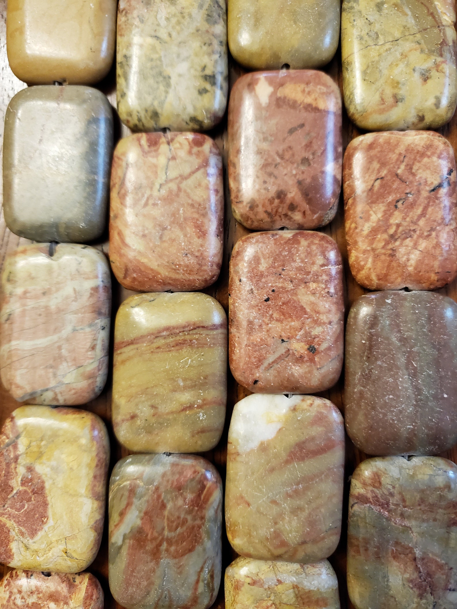 Picture Jasper Rectangle Beads Etsy