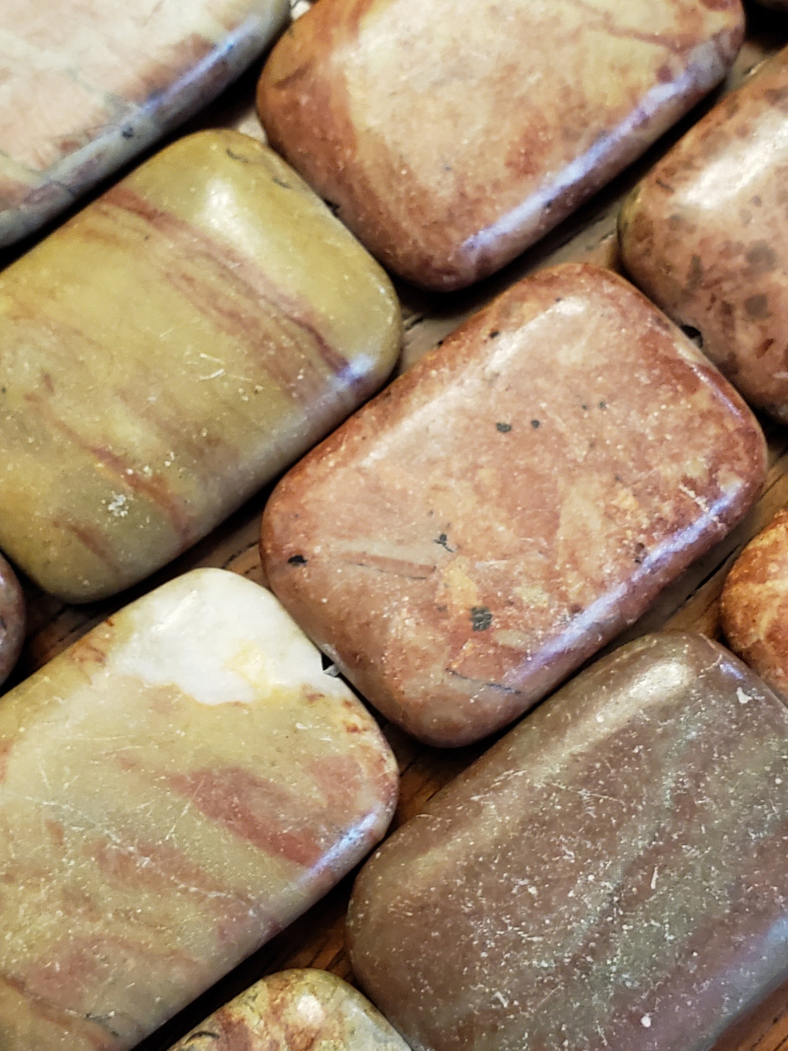 Picture Jasper Rectangle Beads Etsy