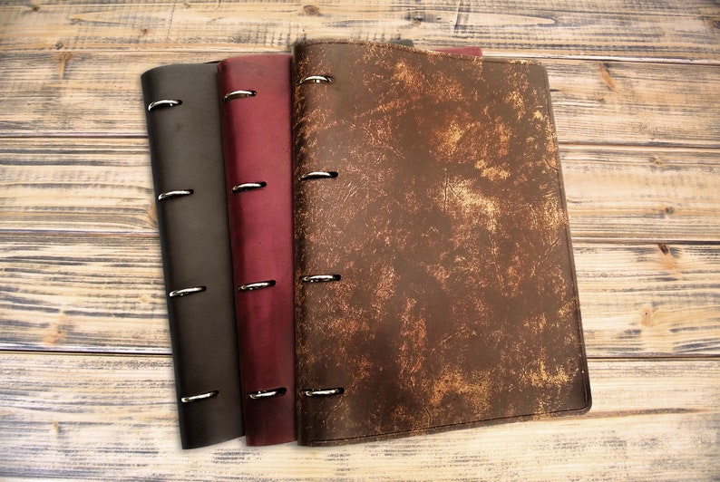 Leather Journal Personalized Refillable Notebook a4 Leather Etsy