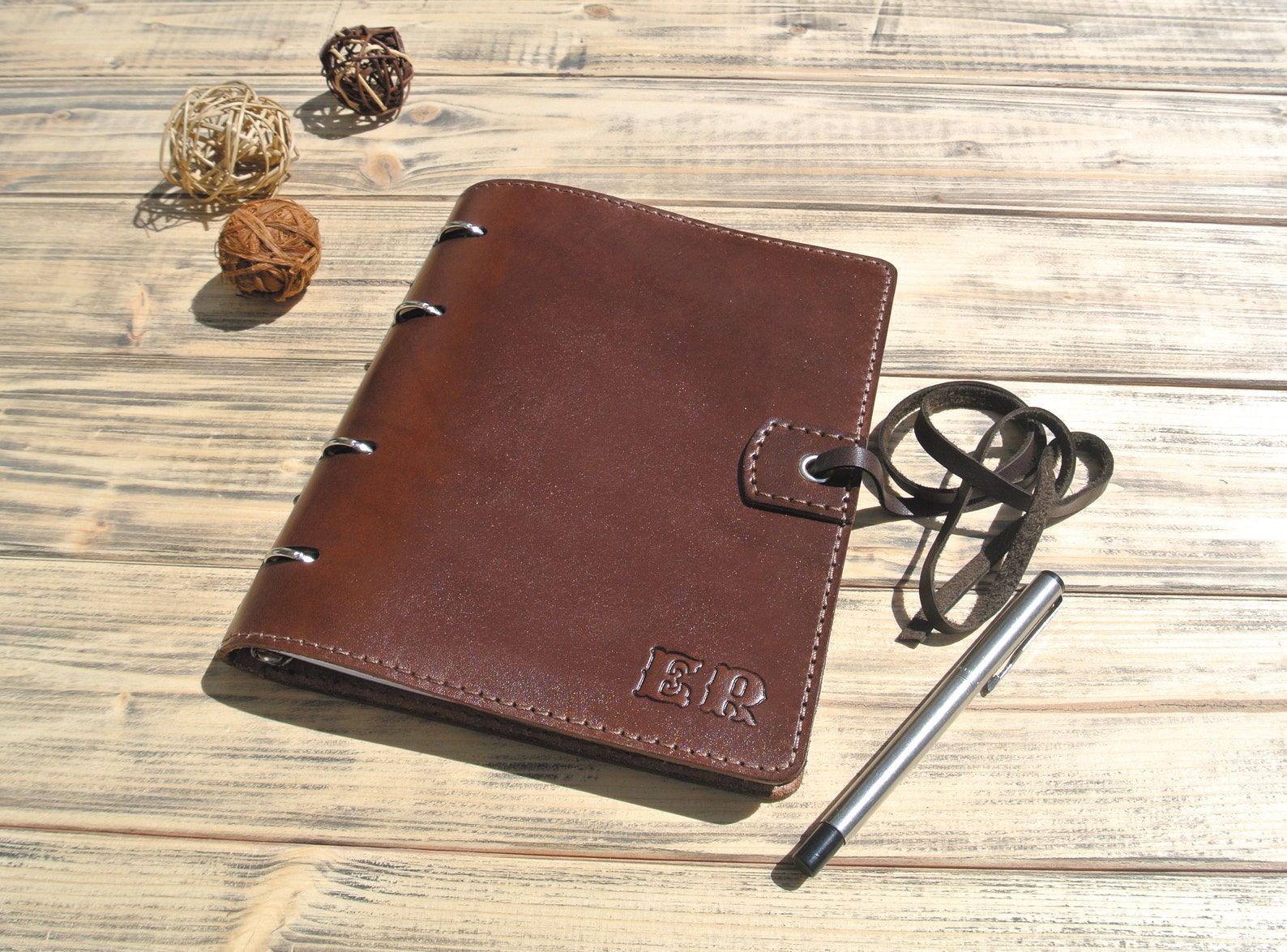 Leather Journal a4 Refillable Journal Large Notebook Cover Etsy