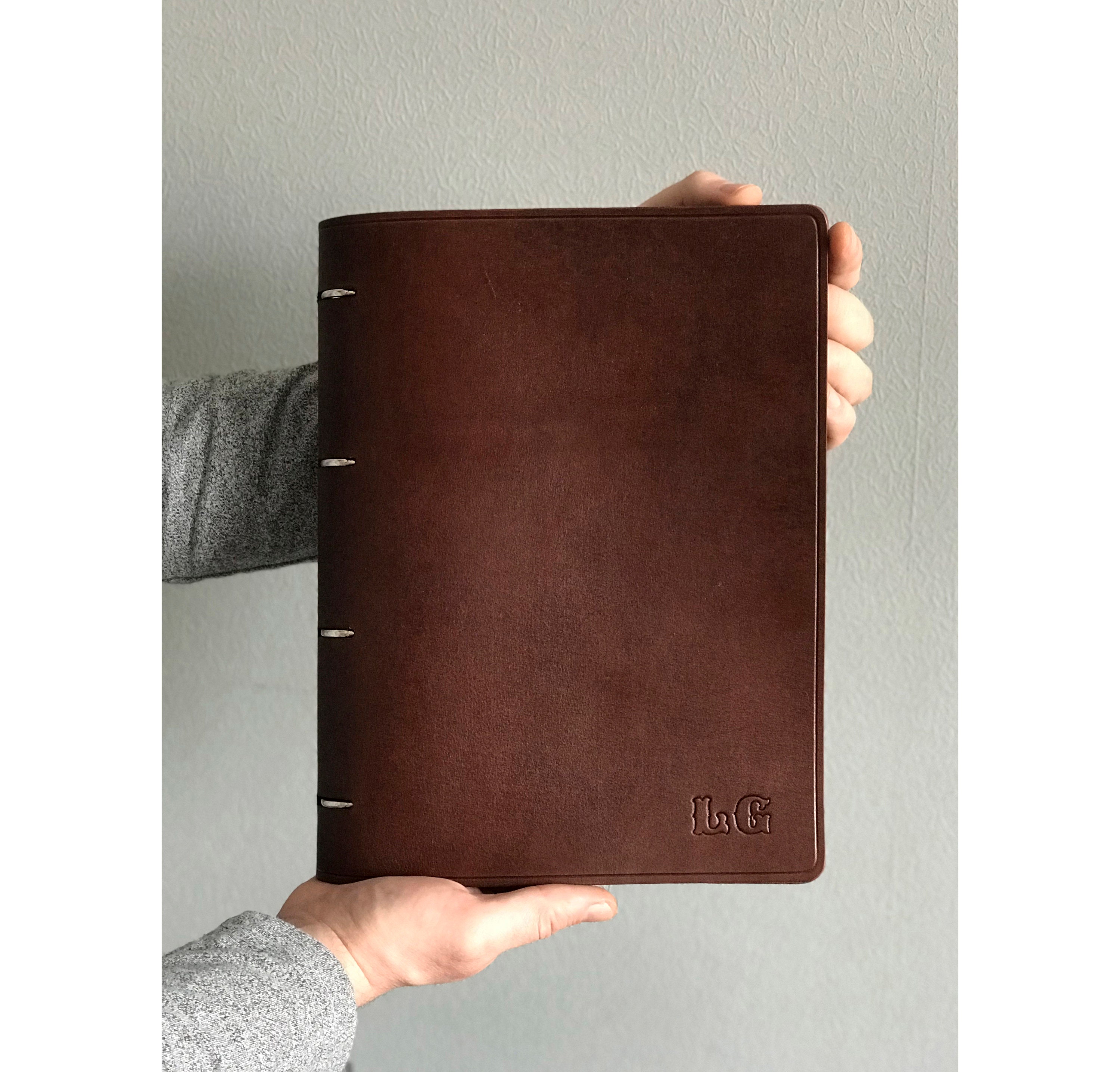 Leather Journals Personalized Refillable Notebook a4 Leather Etsy