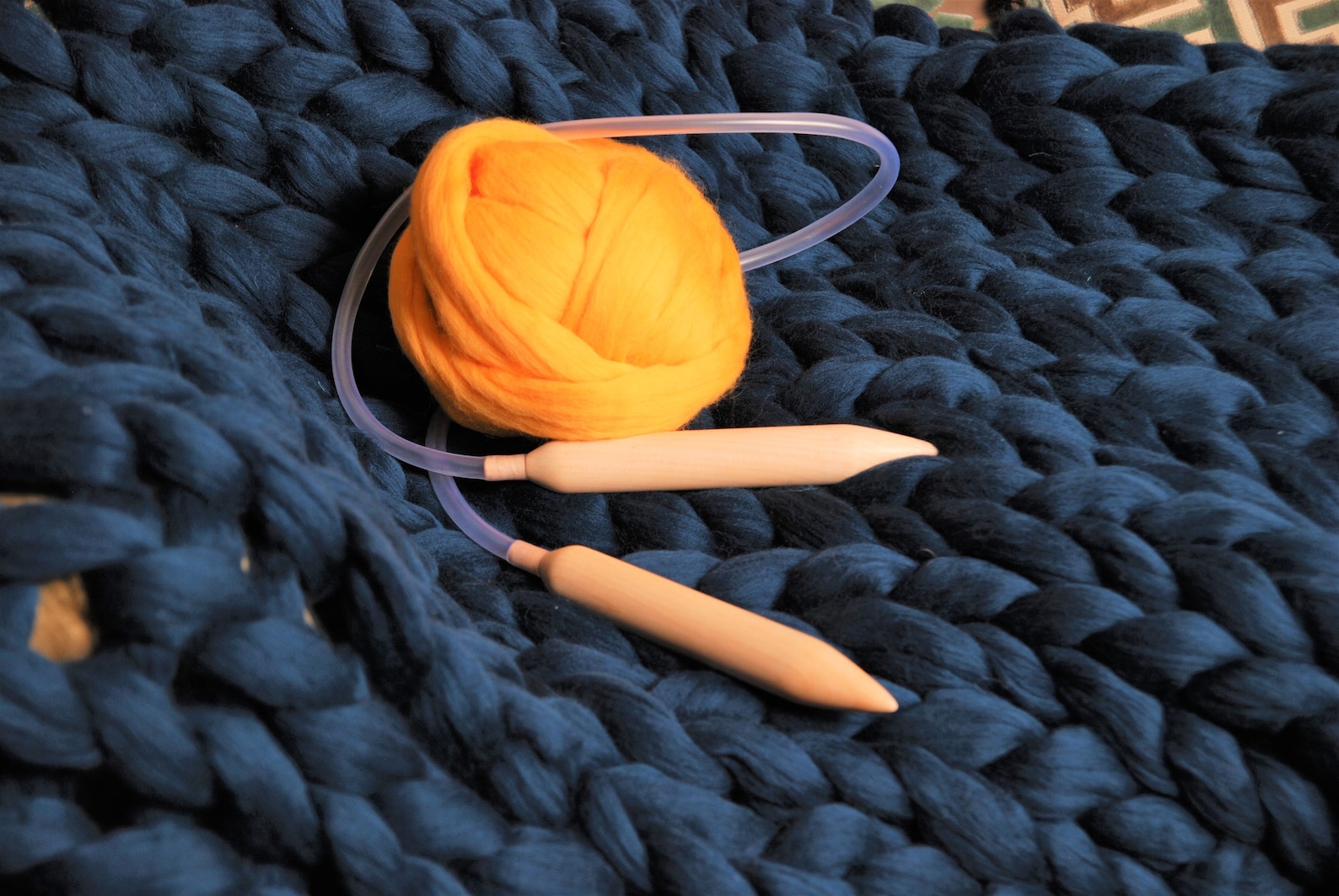 Bulky wool blanket Chunky knit throw Chunky yarn blanket ...