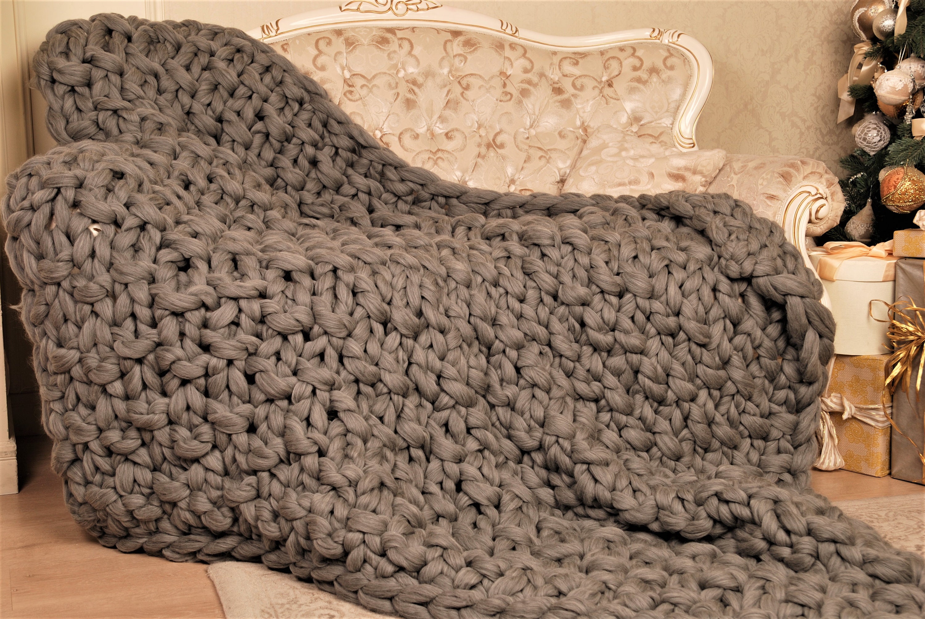 Chunky Throw 7070 Inches Chunky Blanket Chunky Yarn Blanket Etsy
