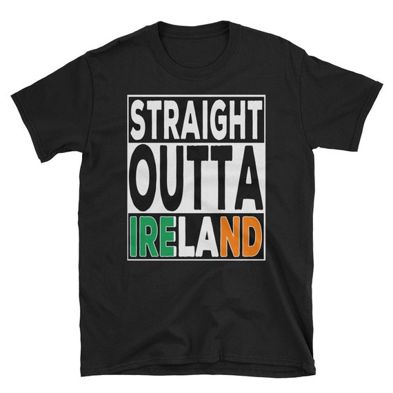 Straight Outta Iowa Black Adult T-Shirt