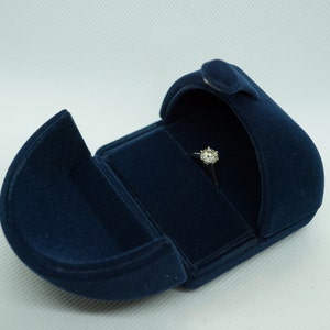 wedding ring box, engagement ring box, ring box, velvet ring Box, Dark Blue Jewelry Box, ring Gift Box, Navy Ring Box, ring Storage Box