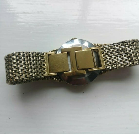 Gold Plated Wrist Watch Band Bracelet Extender With Fold Over Link Clasp /  Vintage Watch Extender / for Mens or Womens Watches 