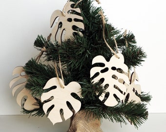 Weihnachtsbaumschmuck - MONSTERA BLÄTTER - 6er Set - Weihnachten